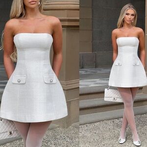 Babyboo Lottie Mini Dress in Ivory